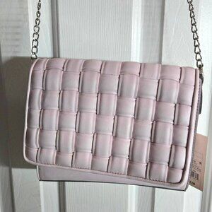 Lattice muted light pink/lavender purse